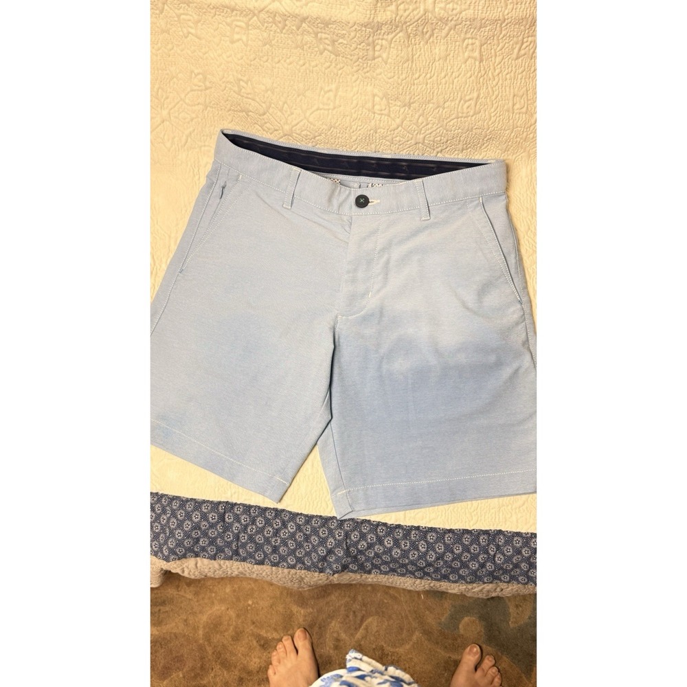 Excellent Tommy Bahama Men's Solid Lt. Blue Golf Shorts Size 30 Hawaian Style - Picture 2 of 16